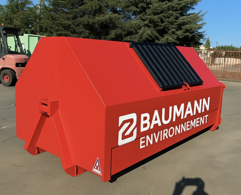 Benne couverte pour déchets industriel Nantes